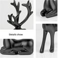 thumbnail image 5 of 2 Pack Christmas Reindeer Figurines Deer Statues Elk Sculpture Deer Ornaments for Living Figurine Statues TV Cabinet Home Office Christmas Decoration (Black), 5 of 8