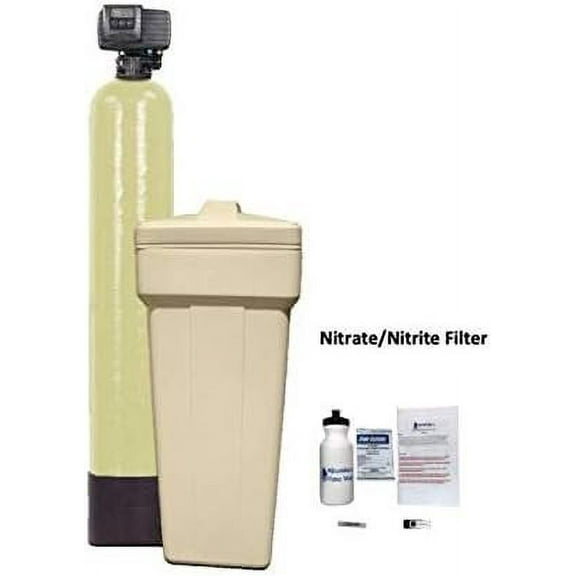 AFWFilters NT-1248-56SXT-ALL-14"A AFW Built Nitrite Water Filter 2 Cu Ft All Nitrate Resin with Fleck 5600SXT (14" Square Brine Tank, Almond)