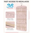 thumbnail image 2 of Organizador de joyas BAGSMART con soporte colgante para collares, color rosa, 2 of 7