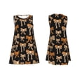thumbnail image 7 of Naloa Ribbon bows with leopard Print Women's Summer Spring Casual Beach Sundress,Vacation Sleeveless Tank Crewneck Loose Dresses, 7 of 7