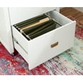 thumbnail image 2 of Linon Lakelyn 2-Drawer Rolling File Cabinet, White Finish, 2 of 17