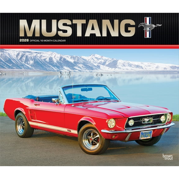 Ford Mustang OFFICIAL | 2026 14x24" (Hanging) Deluxe Wall Calendar | Plastic-Free