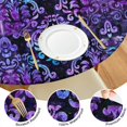 thumbnail image 4 of Elastic Edge Round Table Cover in Floral Boho, 44 Inch Diameter Fits 38-42 Inch Tables, Easy Clean Surface, 4 of 7
