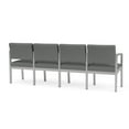thumbnail image 5 of Lenox Chaise d'Attente de Réception en Acier à 4 Places / Acier Argenté / Gris Pâle, 5 of 5