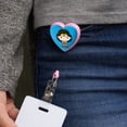 thumbnail image 2 of Wonder Woman Cute Chibi Character Heart Lanyard Retractable Reel Badge ID Card Holder, 2 of 4