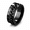 Black, variant on Men's Rotating Chain Ring, Stainless Steel Roman Numeral Spinner Band with Movable Center Chain, Sizes 7-11, for Street Style, Date Nights, Parties, Daily Wear and Gift for Him