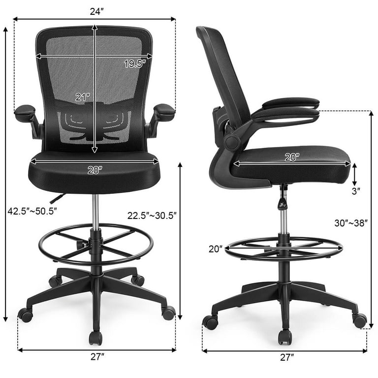 Costway Tall Ergonomic Office Chair, Adjustable Height, Lumbar