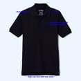 thumbnail image 3 of Educated Uniforms Boys 4-20 Short Sleeve Pique Polo Shirt Navy 10/12, 3 of 5