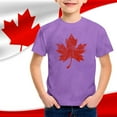 thumbnail image 4 of LUOGENLI Chemises Longues pour Garçons Hauts Tendance pour Usage Quotidien Décontracté pour École et Activités Extérieures Col Rond Manches Courtes Chemises pour Garçons Denim Midi Violet Taille 6-7 Ans, 4 of 4