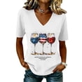 thumbnail image 2 of Womens Shirts Summer 250Th Anniversary Usa for Women 1776 2026 Patriotic American Flag V Neck T July 4Th Graphic Tee 250 Anniversary Usa Shirt Women White 3XL, 2 of 5