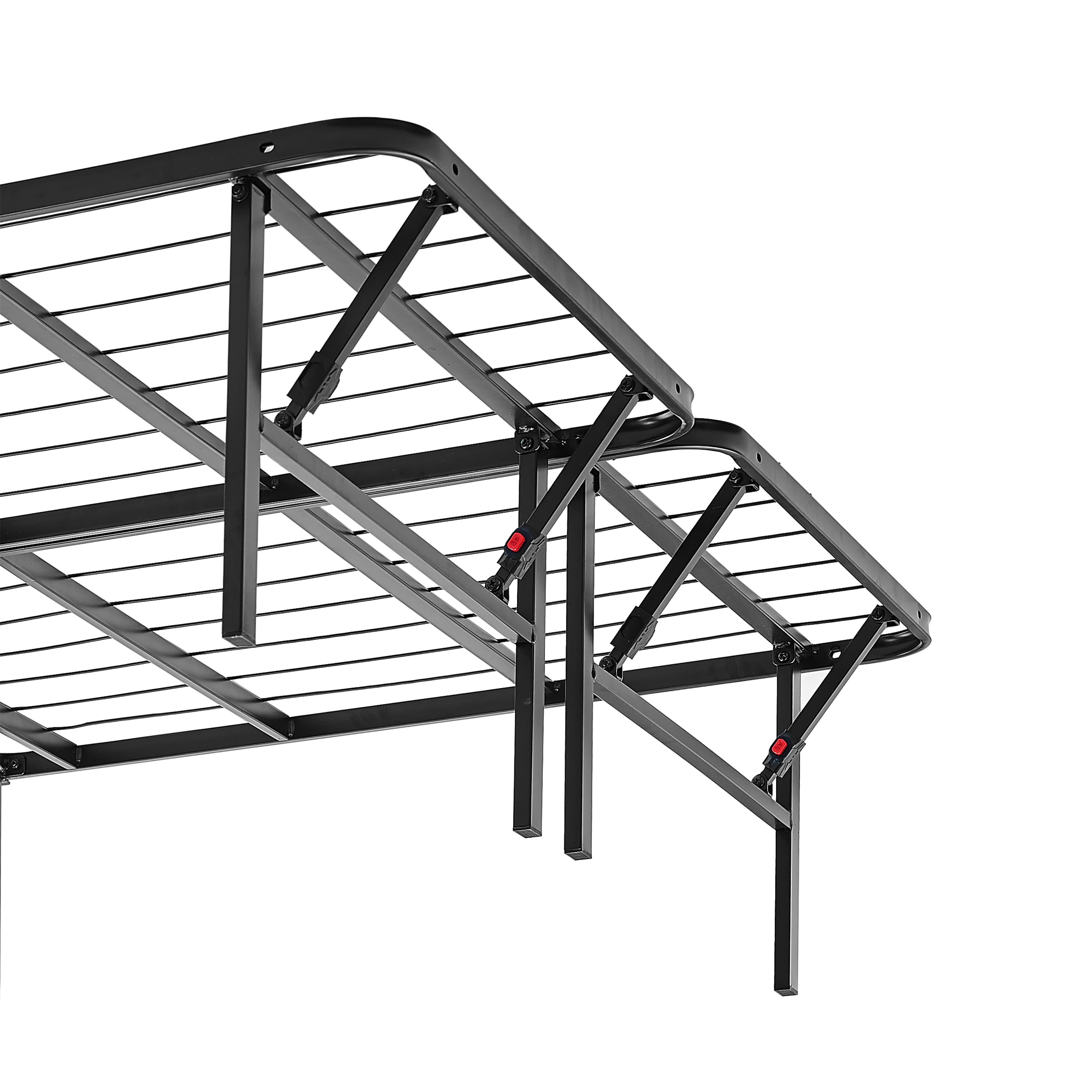 Mainstays 14" High Profile Foldable Steel Queen Platform Bed Frame, Black