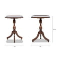 thumbnail image 6 of Coffee Tables Mabel 19" Elegant Wood Turned Pedestal Side Table, Rich Walnut Birchwood & Veneer,End Tables, 6 of 9