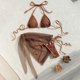 thumbnail image 2 of Trajes de Baño de Bikini de Mujer de Moda Sexy Sólido E Impreso Conjunto de Trajes de Baño Divididos, Correas Anchas Ajustables, 2 of 9