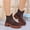 Coffee, variant on Women's Lug Platform Slip On Chelsea Ankle Boots, Suede Elastic Design, Chunky Block Heel Fall Fashion Short Boots