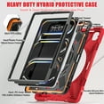 thumbnail image 4 of For iPad Pro 13 M4 2024/iPad Pro 13 M5 2025 Case 13 inch, 360 Hand Strap, Shoulder Strap, Kickstand, Rugged Drop Protection, Red, 4 of 7
