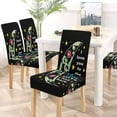 thumbnail image 5 of FMSHPON I Love You to The Moon and Back Patterns Stretch Chair Cover Protector Seat Slipcover for Dining Room Hotel Wedding Party Set of 6, 5 of 6