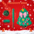 thumbnail image 2 of VINTS Christmas Tree Piñata 4-piece set,Christmas Decor Supply Green Tree Design with Blindfold,Stick and Confetti for Kids Festival Party Decor(12.6"×15.9×3.1"), 2 of 8
