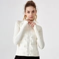 thumbnail image 1 of Abrigo de plumón de ganso blanco claro para mujer, chaqueta de plumón cálida para deportes de otoño e invierno, para correr y hacer ejercicio, 1 of 5