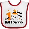 thumbnail image 3 of Inktastic 1st Halloween with Ghost and Bats Boys or Girls Baby Bib, 3 of 4