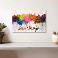 thumbnail image 2 of Elephant Stock San Diego Skyline Colors Wall Art - Horizontal Canvas Wall Art - Living Room Wall Decor - City Canvas - Orange And Blue Decor - 12" x 8", 2 of 8