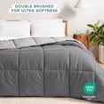thumbnail image 4 of Bare Home 1800 Collection Reversible Down Alternative Comforter, All-Season, Queen, Gray/Light Gray, 4 of 10