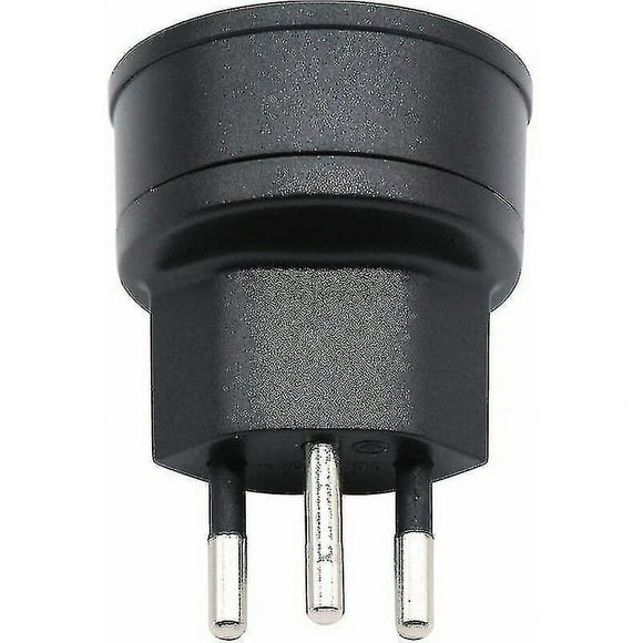 Eu To Switzerland / Liechtenstein 2 Pin Adapter De/fr/it/es 3 Pin Connector For France / Germany Visitor (1 Piece, Black)