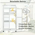thumbnail image 5 of Triple Tree 31.5” x 22.4” x 62” Portable Cold Frame Greenhouse, Adjustable Shelves with Wheels, 5 of 7