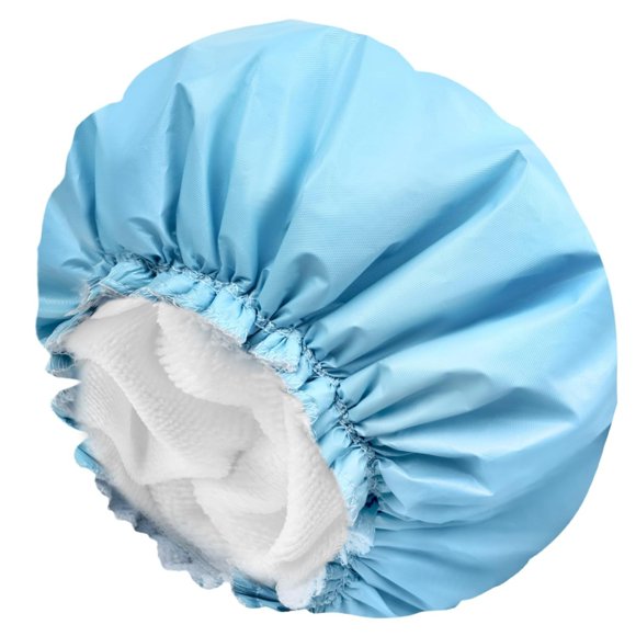 Meitianfacai Reusable Shower Cap, Womens Bath Cap, Solid Color Thickened Double Waterproof Shower Caps, Elastic Band Stretch Hem Hair Hat for Women Ladies Spa Salon