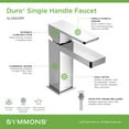 thumbnail image 4 of Symmons SLS3612MBPP Duro 1.0 GPM Single Hole Bathroom Faucet - Black, 4 of 7