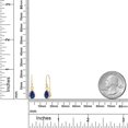 thumbnail image 6 of Gem Stone King 14K Yellow Gold Blue Created Sapphire Earrings for Women | 2.00 Cttw | Gemstone September Birthstone | Pear Shape 7X5MM, 6 of 6