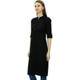 thumbnail image 3 of Phagun Cotton Plain Kurti Tunic Mandarin Collar Ethnic Casual Kurta Blouse, 3 of 5