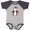 Vintage Heather and Navy, variant on Inktastic Cute Penguin, Girl Penguin With Red Ribbon Boys or Girls Baby Bodysuit