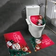 thumbnail image 5 of Lilixerw Clearance Christmas Shower Curtain Sets with Non-Slip Rugs,Toilet Lid Cover and Non-Slip U Shape Bath Mat,Christmas Decorations for Bathroom Sets,2024 New Christmas Decoration, 5 of 6