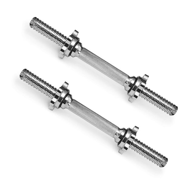 A2Zcare Threaded Dumbbell HandlesAdjustable Dumbbell Bar Handles - Fit 1 inch Standard Weight Plate - Weightlifting Accessories - Sold in Pair (Thread Dumbbell Handle - 14inch)
