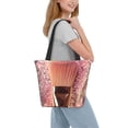 thumbnail image 2 of Disketp Makeup Brush on Pink Glitter for Women’s Casual Shoulder Tote Bag Cross-body Handbags for Shopping, Travel and Daily Use, 2 of 6