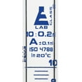 thumbnail image 2 of EISCO Graduated Cylinder, 10ml - Class A Tolerance ±0.10ml - Round Base - Blue Graduations - Borosilicate 3.3 Glass, 2 of 4