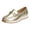 c-Gold, variant on HEWUQI Women's Slip on Boat Shoes Platform Lace up Lightweight Suede Loafers Round Toe Soft Sole Clogs Comfortable Casual Walking Sneakers c-Silver Size 6.5