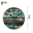 thumbnail image 2 of 14 Inch Wall Clock Battery Operated Silent Clock Decorative for Office, Kitchen, Outdoor, Living Room，Shabby Wooden Planks Exquisite, 2 of 4
