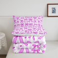 thumbnail image 5 of Manfei Cute Bowtie Loves King Size Comforter Sets,Pink Dreamy Bowknot Comforters King Size,Colorful Stars Reversible,3-Piece,1 Comforter and 2 Pillowcases, 5 of 7