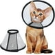 thumbnail image 1 of Cono para gatos TANGJMXG Collar isabelino ajustable de plástico ligero Negro 5.5-7.2 pulgadas, 1 of 5