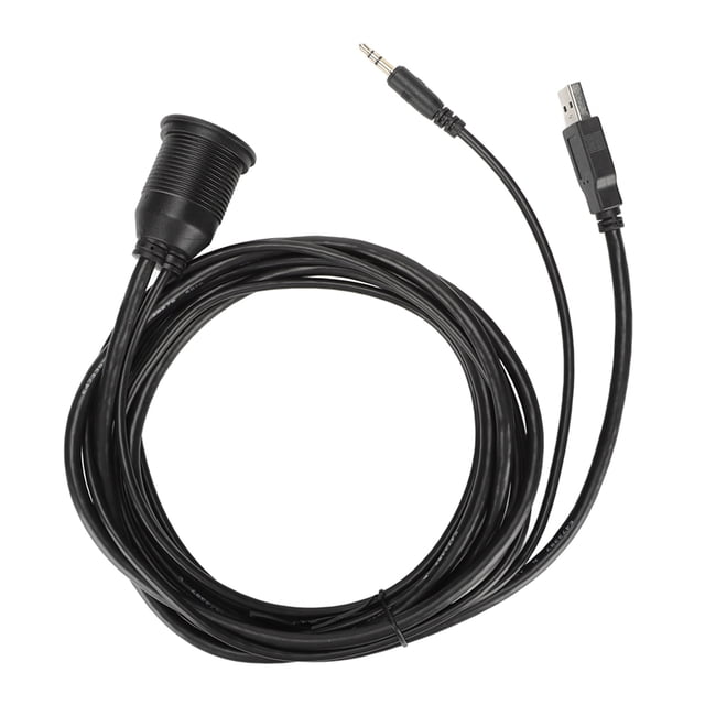 Cable de Lavado de Montaje en el Automóvil, Cable de Montaje en el Tablero USB USB 3.0 Aux DC 3.5 mm Puerto Fácil Instalación 2M Para Automóvil.