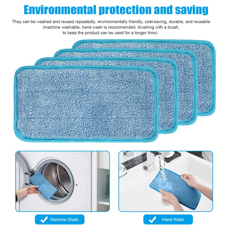 TSV Microfiber Mop Pads Compatible with Swiffer Sweeper Mops, Reusable and  Washable Replacement Floor Mop Pad Refills for Multi Surfaces Wet & Dry  Household Cleaning 