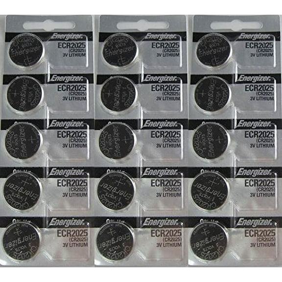 15 Energizer CR2025 Lithium 3v Batteries