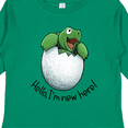 thumbnail image 4 of Inktastic Hello, I'm New Here Cute Baby Turtle Boys or Girls Long Sleeve Toddler T-Shirt, 4 of 5