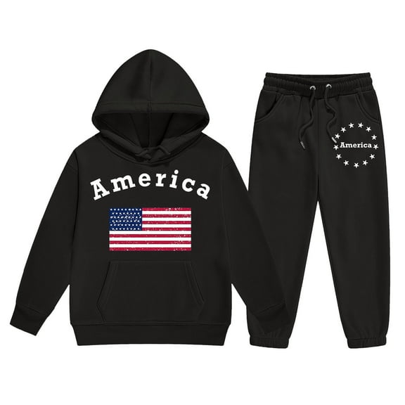 SJLDQY Toddler Boys Clothes Set Long Sleeve Pullover Hoodies Pants Rugby Letter Print Graphic 2Pcs Athletic Outfit Set Cozy Fall Winter Clothing