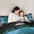 thumbnail image 5 of Manfei Ancient Aztec Theme Bedding Comforter Set,Blue Geometric Geometric Twin Comforter Sets,Black Boho Flower Bedding Set,Microfiber Bedroom Decorative Reversible,2-Piece, 5 of 8