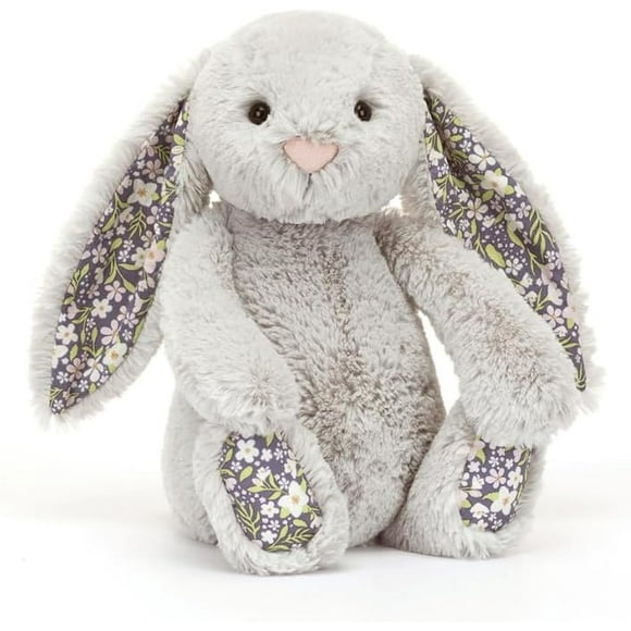 Jellycat Bashful Silver Bunny Bloom Original 12" Plush Toy Classic Children's Gift