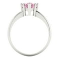 thumbnail image 4 of 2 ct Pear Cut Simulated Pink Diamond Solitaire Engagement Ring for Women in 18K White Gold, 4 of 5