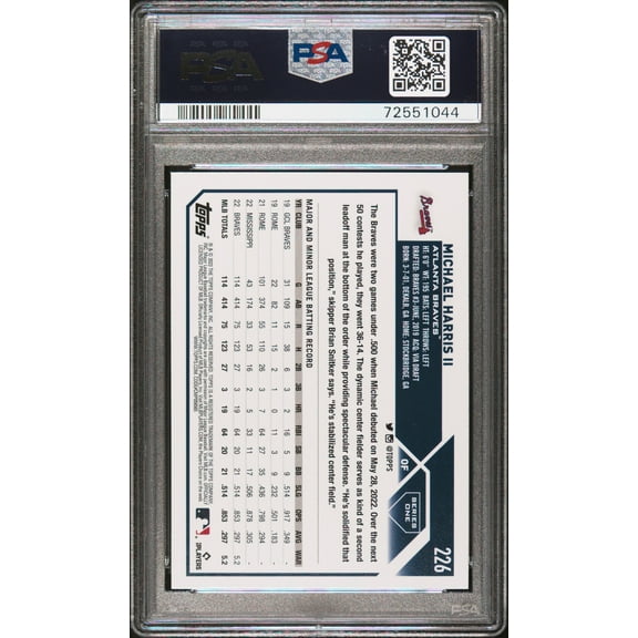 2023 Topps #226 Michael Harris II PSA 10