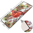 thumbnail image 2 of SKYSONIC 2'X6' Vintage Cardinal Birds Fir Branch Runner Rug with Rubber Backing, Watercolor Christmas Red Berries Non Slip Entryway Rug Runner Washable Soft Area Rug Carpet, 2 of 6